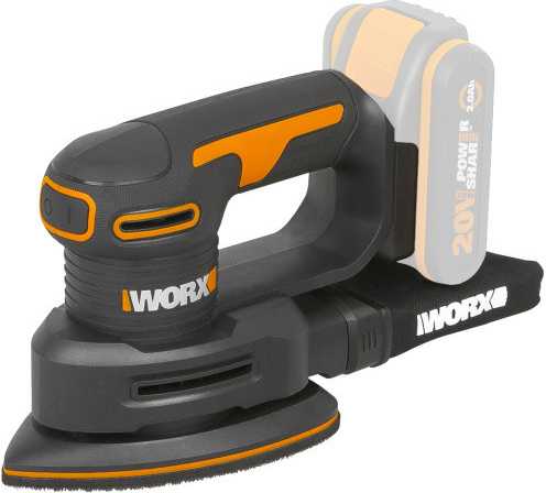 Trikampis šlifuoklis Worx WX822.9; 20 V (be akumuliatoriaus ir pakrovėjo)