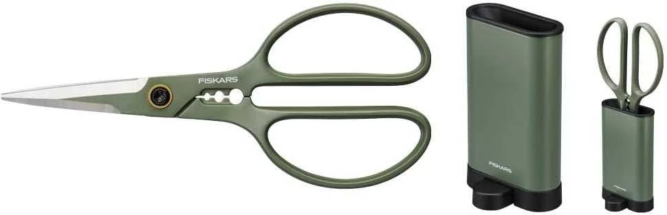 Fiskars Augalų priežiūros rinkinys (kirpiklis + dėklas)
