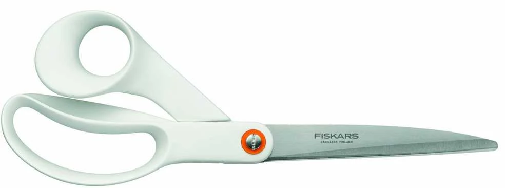 Fiskars Universalios didelės žirklės, 24 cm (baltos)