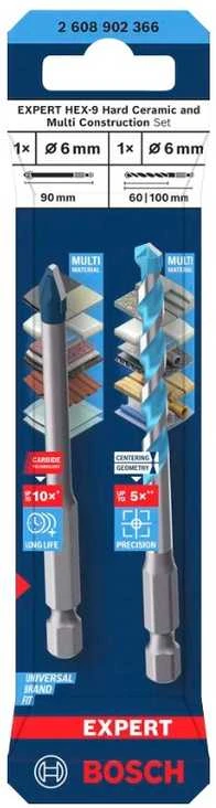 Bosch Grąžtas plytelėms HEX-9 MC grąžtas, 6mm