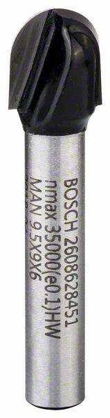 Bosch Fasoninės frezos 6 mm R1 4,7 mm, D 9,5 mm