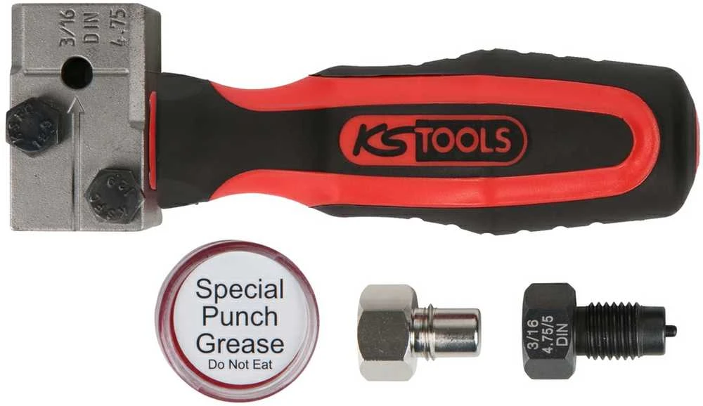 Stabdžių vamzdelių 4,75 mm briaunų lenkimo komplektas FLAREF FLAREFIXeco, KS Tools