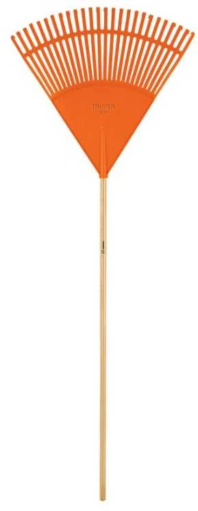 Truper lapų grėblys, 26 lankstūs plastikiniai dantukai, medinė rankena, 122 cm