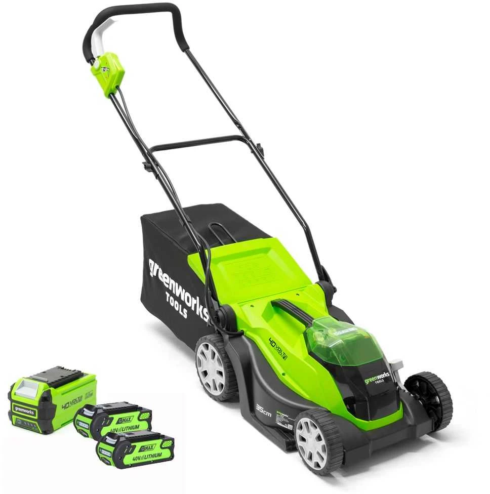 Greenworks Žoliapjovė, su 2x40 V 2 Ah akum., G40LM35, 2501907UC