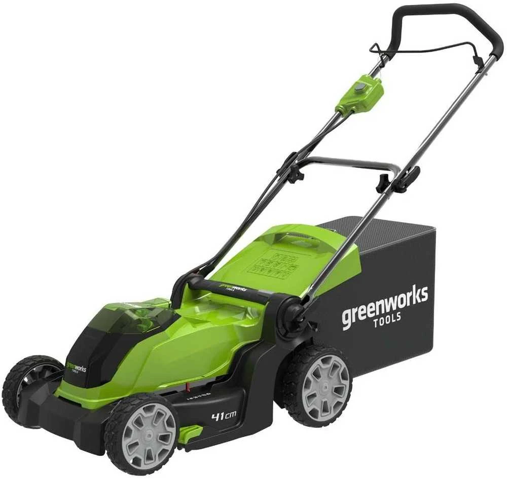 Greenworks G40LM41K4 žoliapjovė  41cm 40V (su 4Ah akumuliatoriumi ir krovikliu)