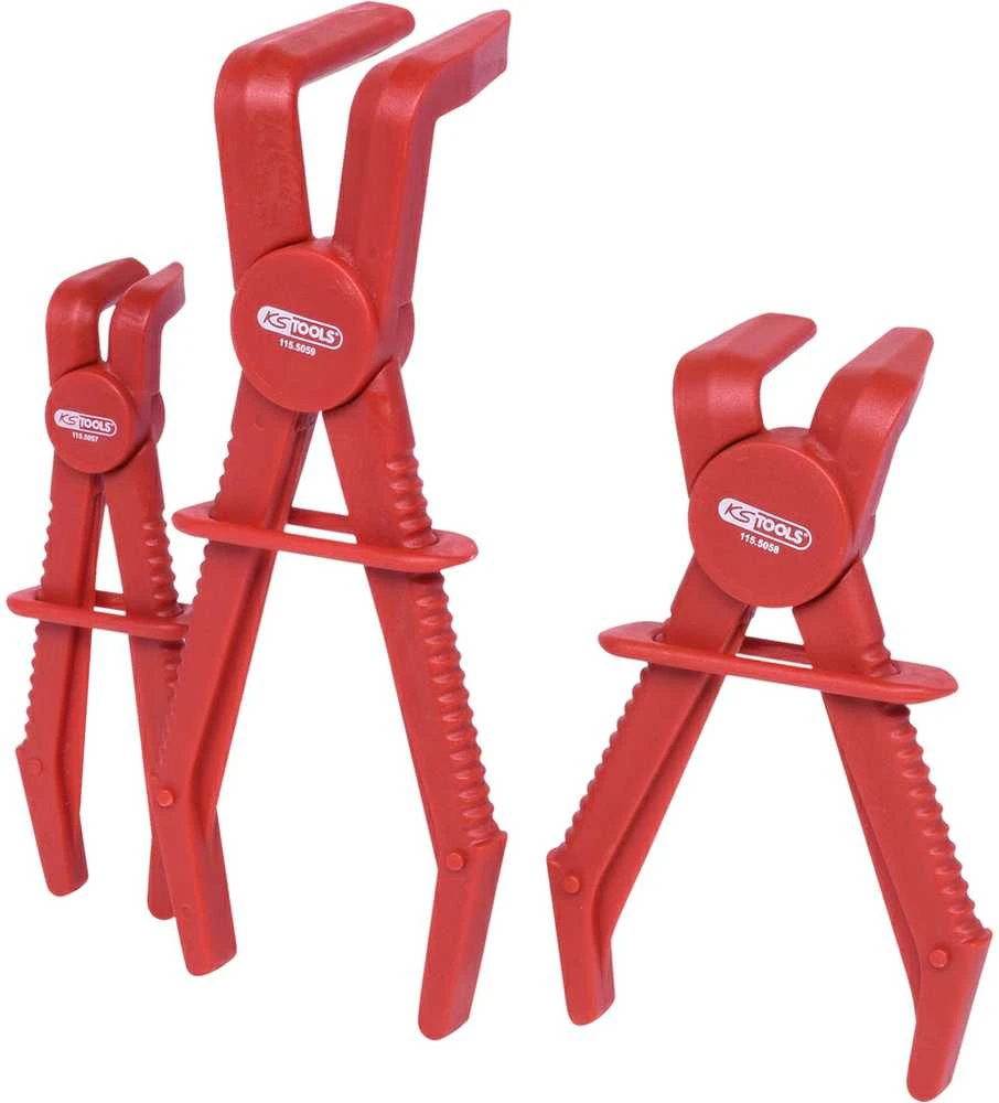 Žarnų užspaudimo replės 90°, 3 vnt, KS Tools