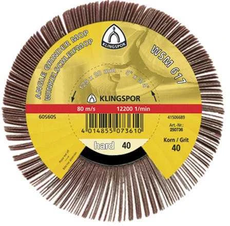 KLINGSPOR MONTUOTAS ATVARTAS RATAS 125mm WSM617 gr. 40