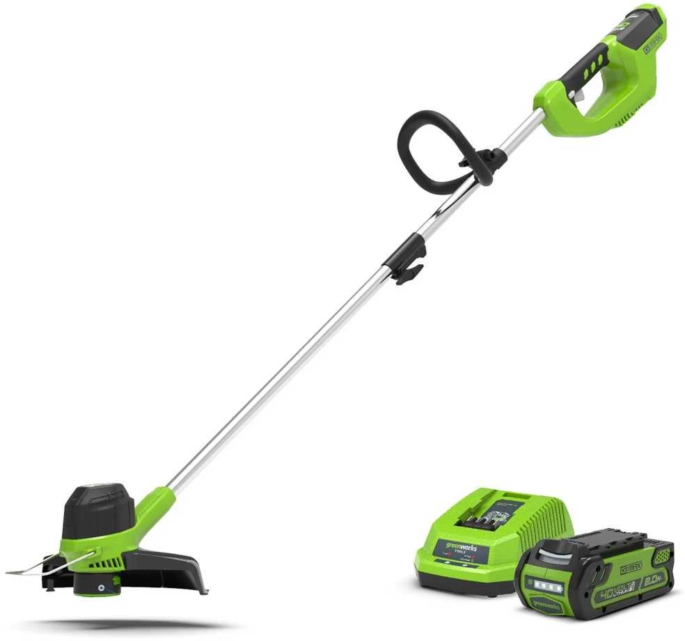 Greenworks 40V žoliapjovė su 2Ah akumuliatoriumi ir krovikliu [G40LTK2]