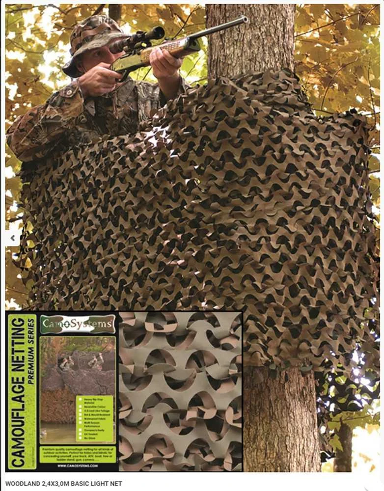 Mil-Tec Camosystems Maskuojantis tinklas 3 x 2,4 m Woodland