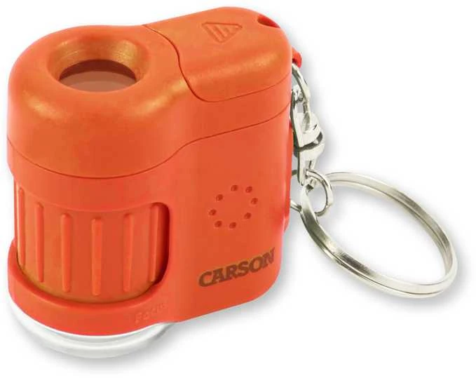 Carson MicroMini 20x kišeninis mikroskopas su UV spinduliais ir LED žibintuvėliu