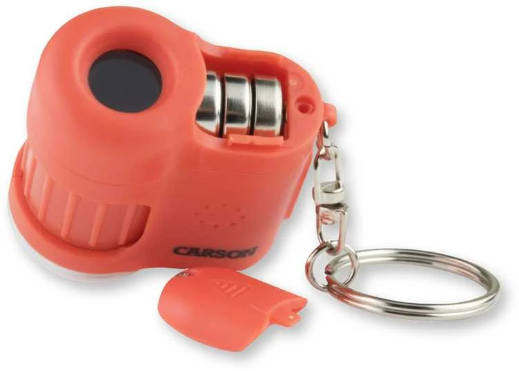 Carson MicroMini 20x kišeninis mikroskopas su UV spinduliais ir LED žibintuvėliu