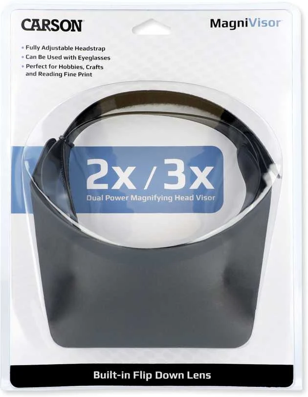 Carson Padidinimo stiklas akiniai ant galvos MagniVisor 2x/3x