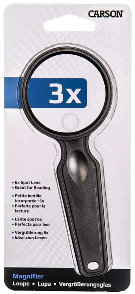 Didinamasis stiklas Carson HandHeld Magnifier 3x/6x