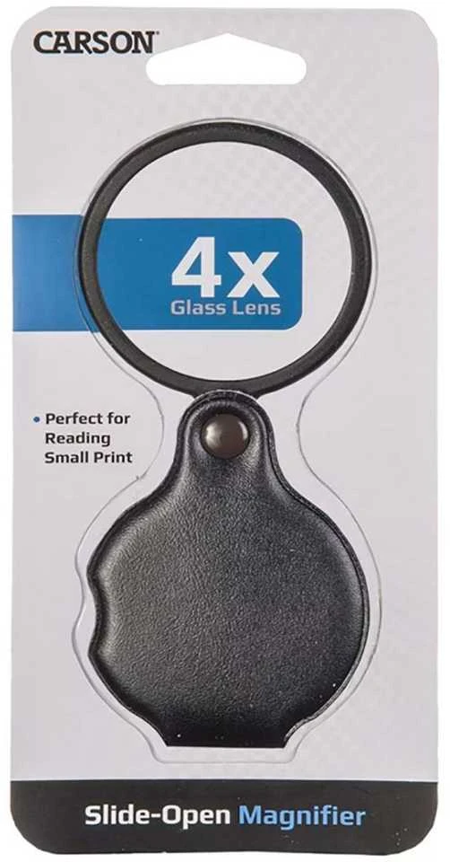 Didinamasis stiklas Carson Slide-Open Magnifier 4x