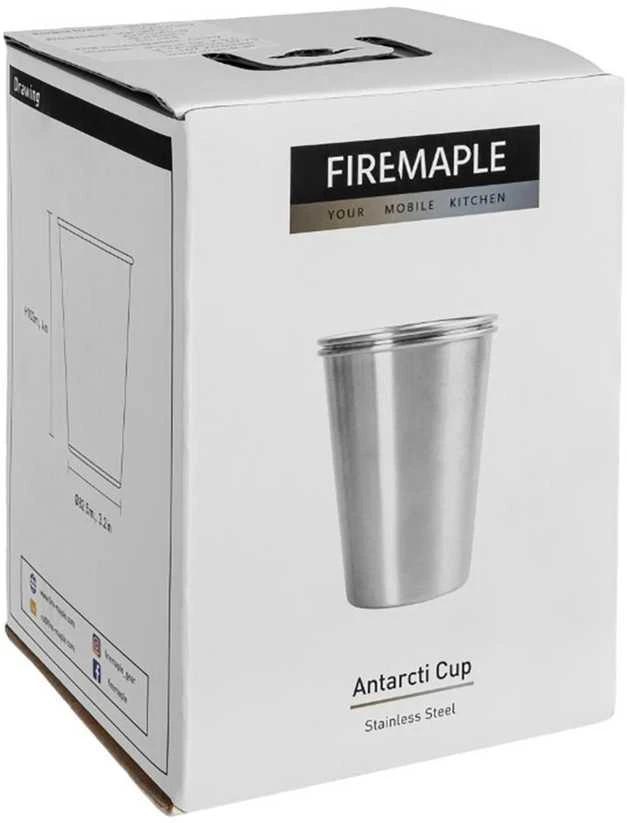 Fire Maple Antarcti nerūdijančio plieno puodeliai, 0,35 l, 2 vnt. sidabro spalvos