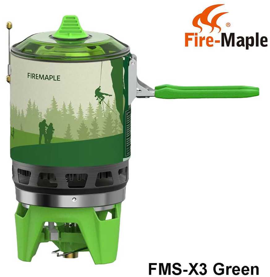 Fire-Maple FMS-X3 Kelioninė viryklė su puodu Žalias