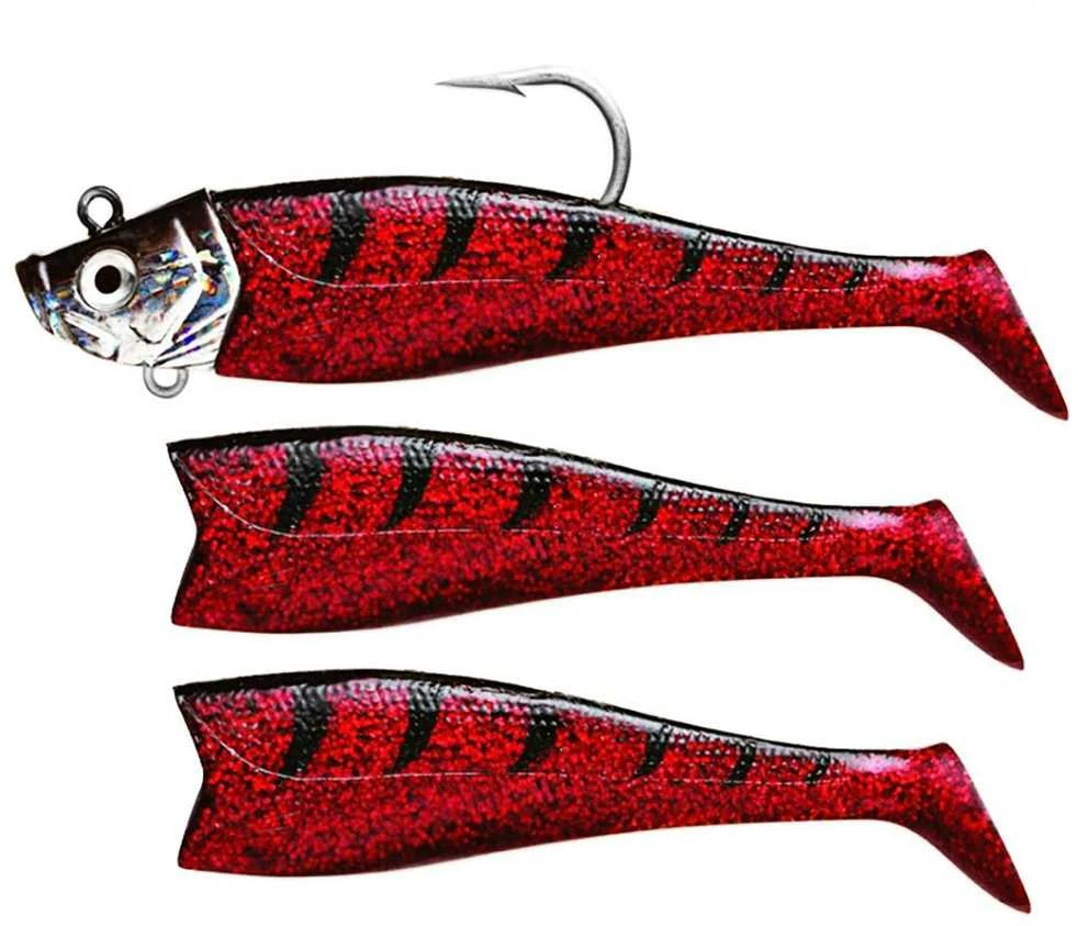Guminukai Storm WildEye Giant Jigging Shad 23cm REF Raudona Frost