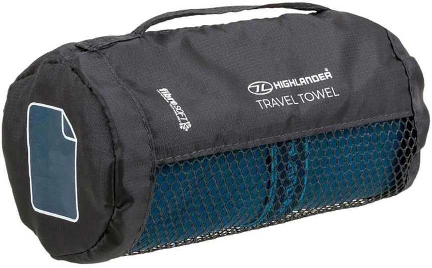 Highlander Outdoor Fiber Soft M rankšluostis tamsiai mėlynas