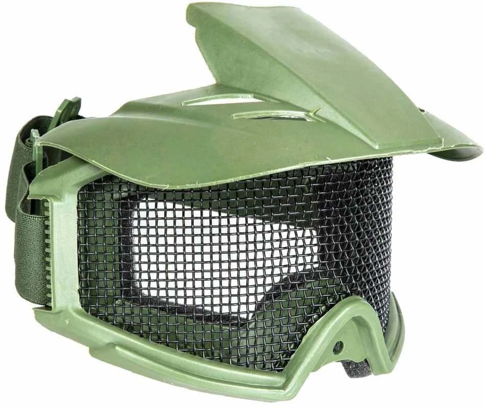 Kaukė veidui ASG GFC Tactical su tinkleliu ir snapeliu - žalia