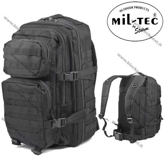 Kuprinė Mil-tec Assault LG, juodos spalvos, 36L