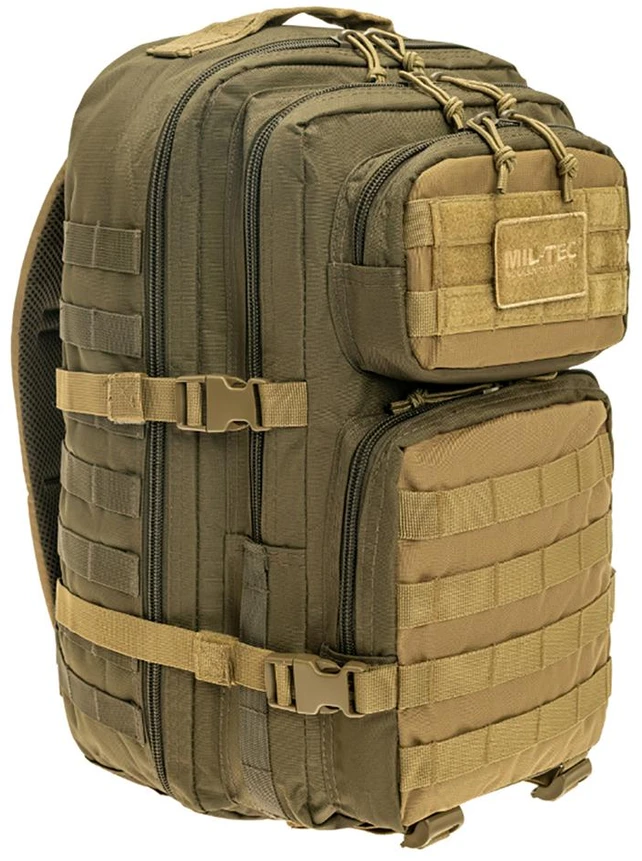 Kuprinė Mil-tec Assault LG, Žalias/Coyote 36 L