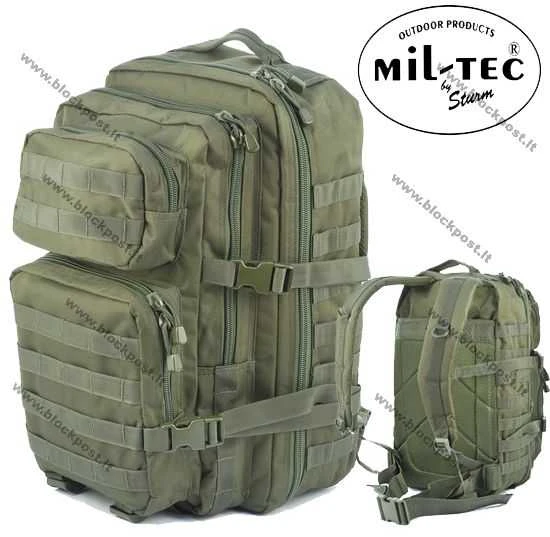 Kuprinė Mil-tec Assault LG, žalios spalvos 36 L