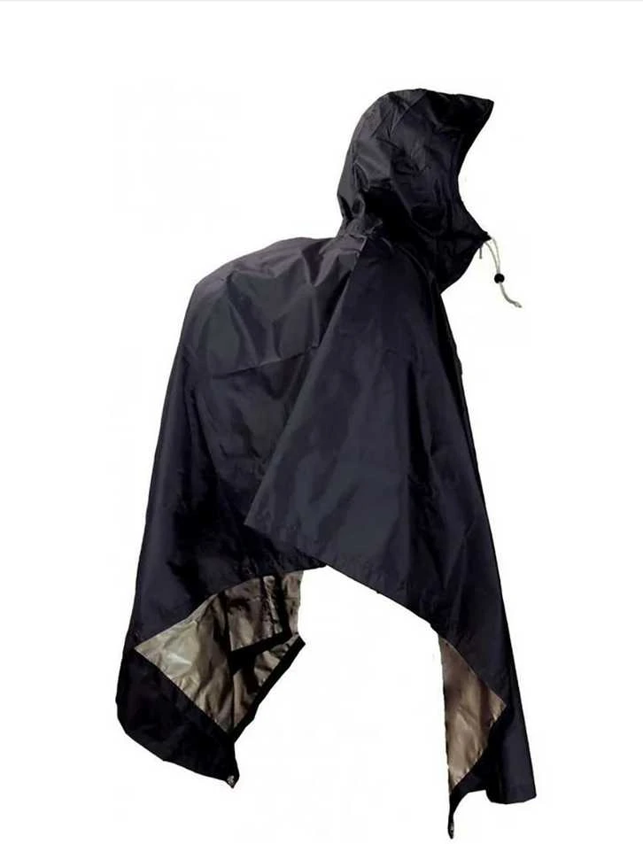Lengva lietaus pončas (palapinsiaustė) JR GEAR PCH002-BK juoda