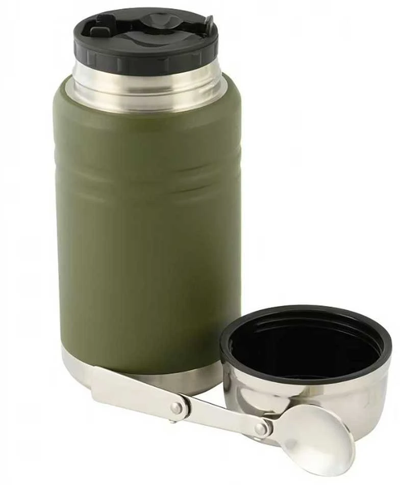 M-Tac maisto termosas su sulankstomu šaukštu 750 ml Olive
