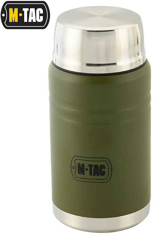 M-Tac maisto termosas su sulankstomu šaukštu 750 ml Olive