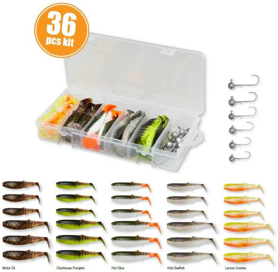 Masalų rinkinys Savage Gear Cannibal Shad Kit 10cm/12,5cm 36vnt
