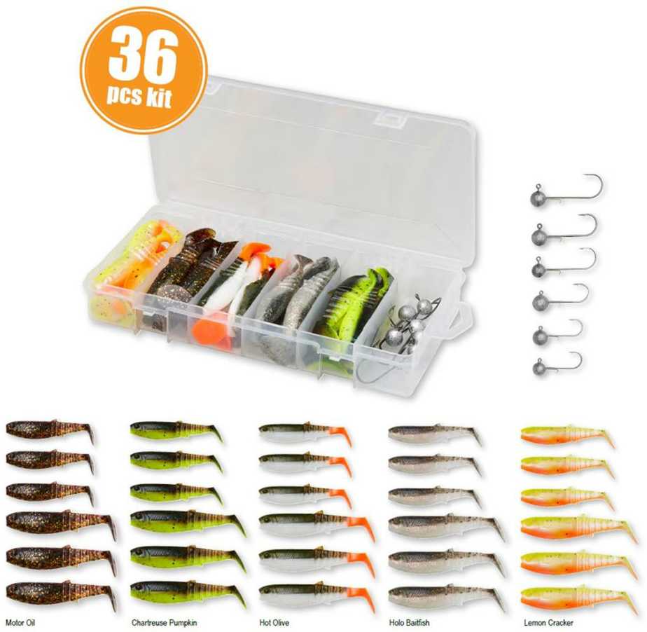 Masalų rinkinys Savage Gear Cannibal Shad Kit 5,5cm/6,8cm 36vnt