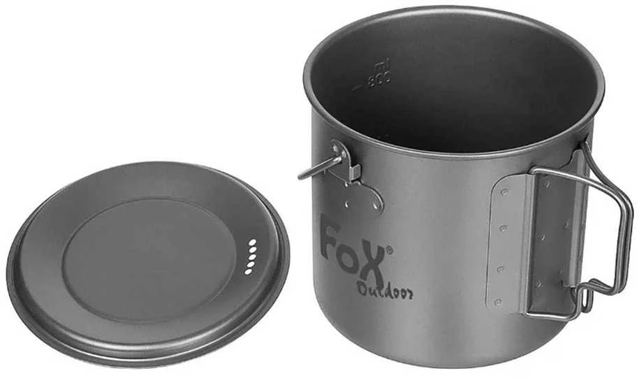 Max Fuchs Kelioninis puodas MFH Fox Outdoor Titanium 1,1 l