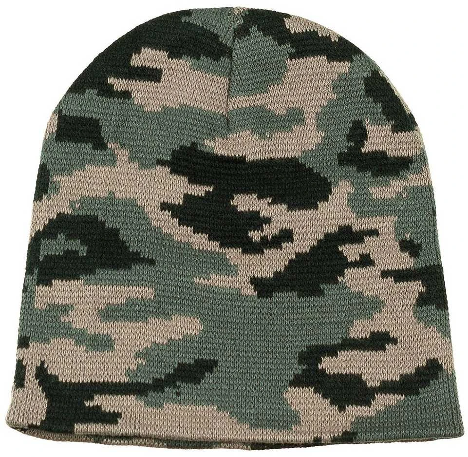 Max Fuchs Megzta kepurė, `Beanie`, miško spalvinimas, plonas mezgimas (10931T)