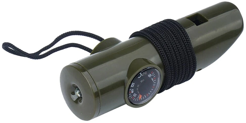 Mil-Tec Survival švilpukas 6 in 1 Olive