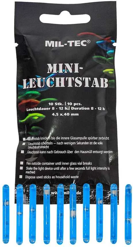 Mil-tec Lightstick Mini 4 cm Mėlyna 10 vnt