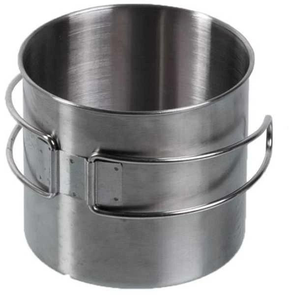 Mil-Tec nerūdijančio plieno puodelis 600 ml (VIELINĖ RANKENA)