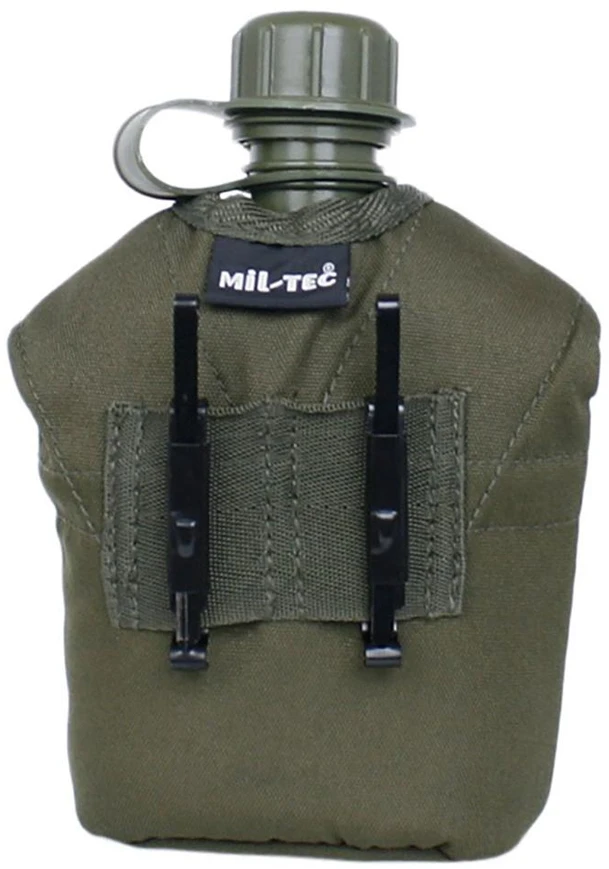Mil-Tec US plastikine gertuve su deklu ir puodeliu Olive