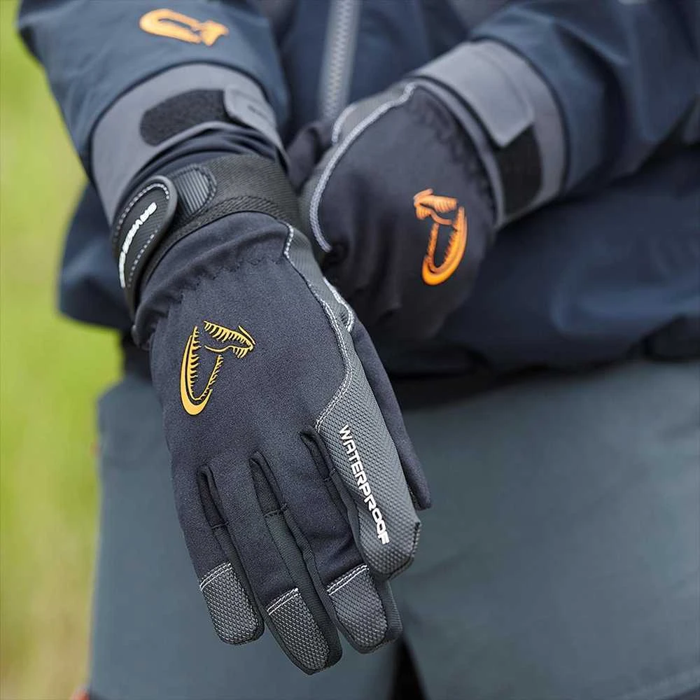 Neperšlampamos pirštines Savage Gear All Weather Glove Juodas