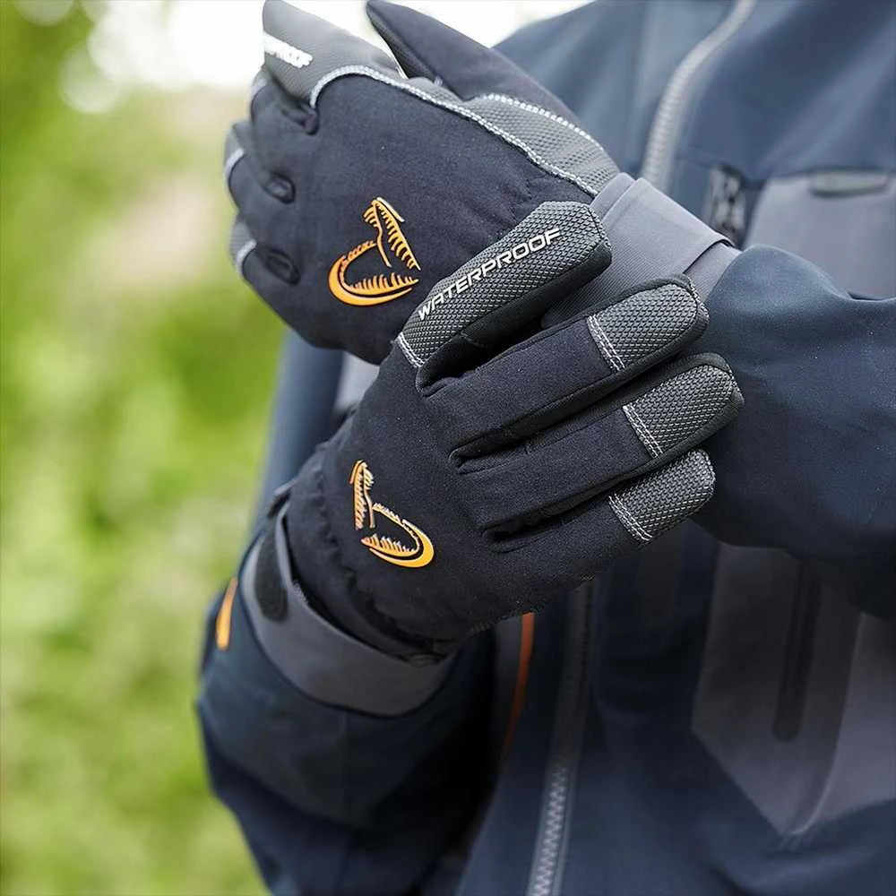 Neperšlampamos pirštines Savage Gear All Weather Glove Juodas