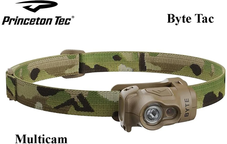 NGT Princeton Tec taktinis galvos žibintuvėlis Byte Tactical Multicam