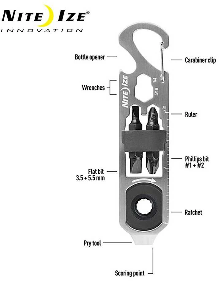 NITE-IZE Daugiafunkcinis įrankis Doohickey Ratchet Tool