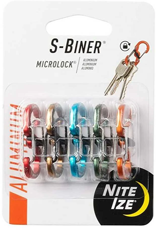 NITE-IZE karabinai S-Biner MicroLock (5vnt) Daugiaspalviai