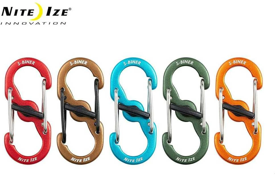 NITE-IZE karabinai S-Biner MicroLock (5vnt) Daugiaspalviai