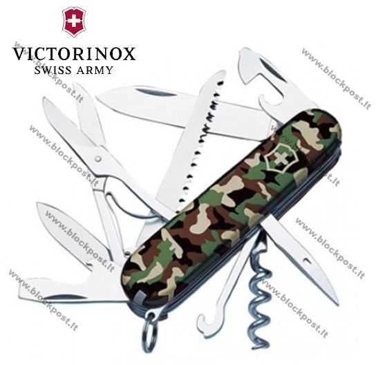 Šveicarija Victorinox Huntsman camouflage peilis