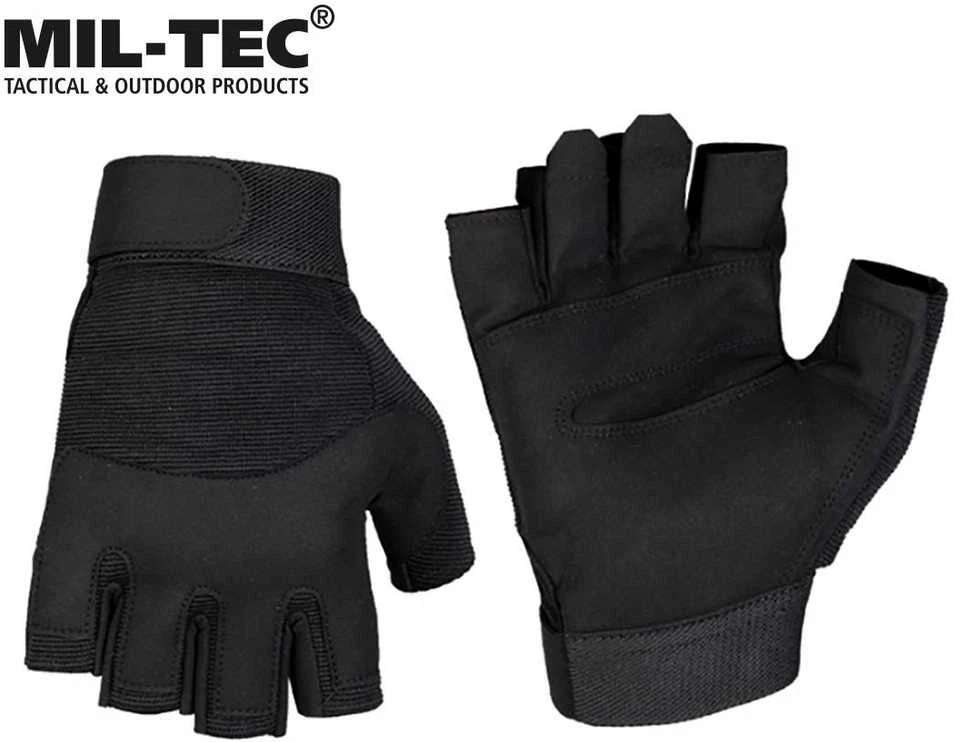 Pirštinės Mil-tec Army Fingerless juodos