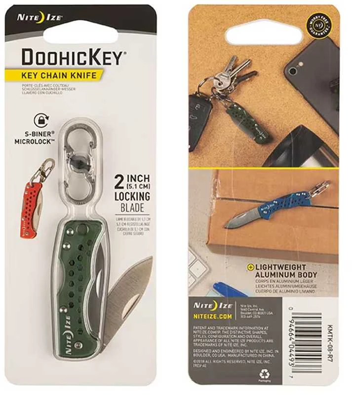 Raktų pakabukas peilis Nite Ize DoohicKey KeyK Olive