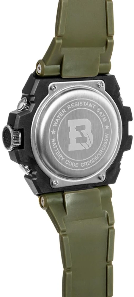 Rankinis laikrodis Badger Outdoor Grid Watch Army Žalias/Juodas