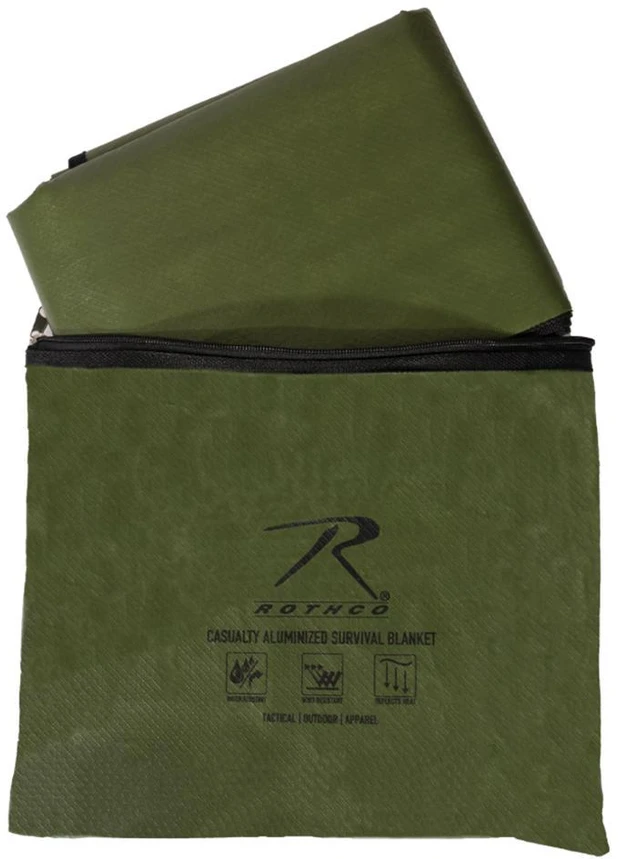 Rothco Heavy Duty Survival Blanket Olive Drab ypač tvirta išgyvenimo antklodė