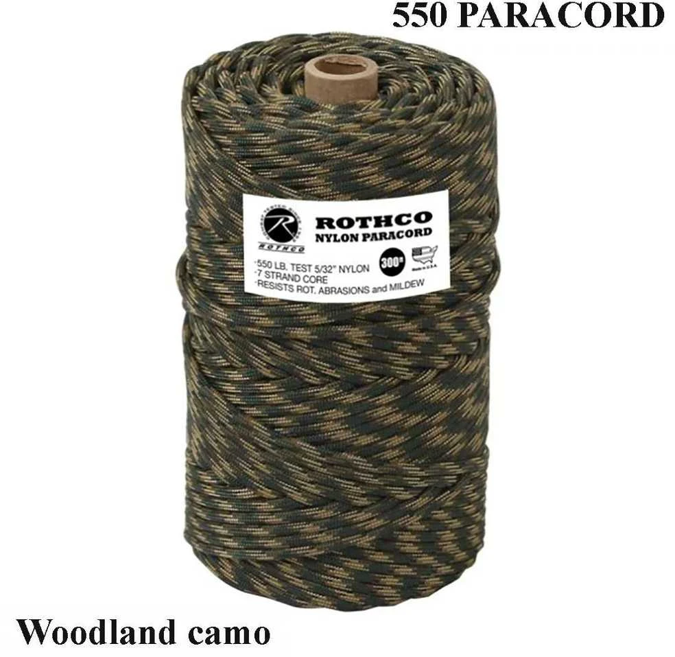 Rothco Virvutė 550 Paracord 90 m OD žalias