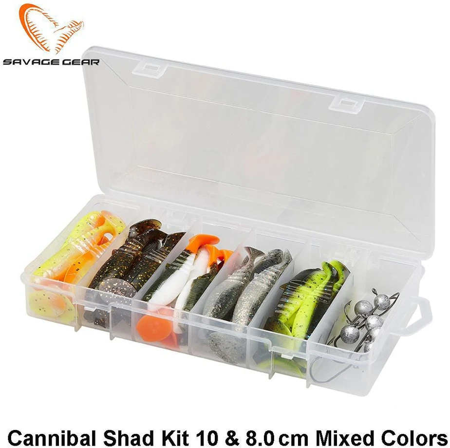 Savage Gear Cannibal Shad Kit 8 ir 10cm Įvairių spalvų 36vnt
